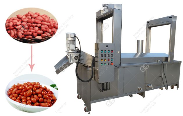 Automatic Continuous Frying Machine Of Peanuts And Other Nuts Electric Fryer