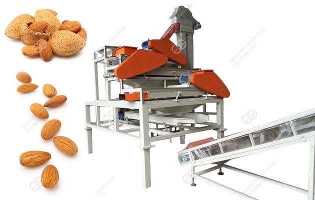 almond shelling machine three stage