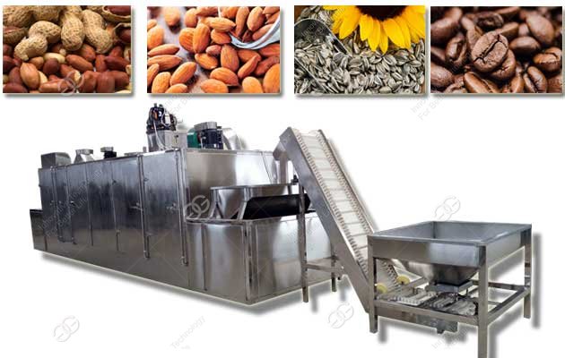 continuous sunflower seeds roasting machine