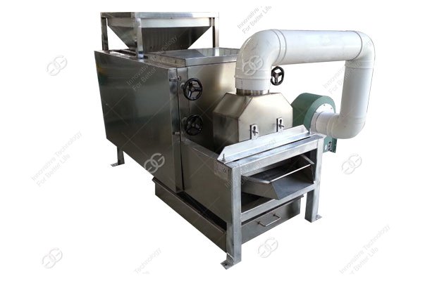 three rolls cocoa beans peeling machine